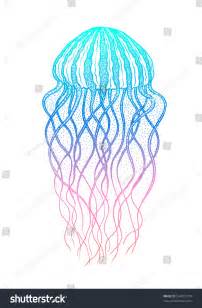 jellyfish  art style hand drawn stock vector royalty