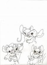 Colorier Coloriage Lilo Stich Cuteness Hugging sketch template