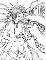 Coloring Pages Pregnant Woman Belly Mom Blissful Colouring Getdrawings Getcolorings Colorings sketch template