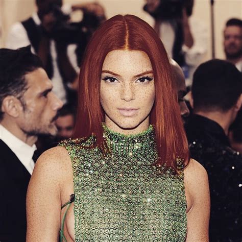kendall jenner celebrities as redheads instagram photos popsugar