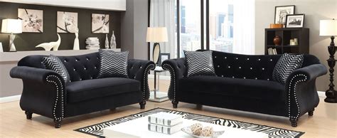 Jolanda I Black Living Room Set From Furniture Of America