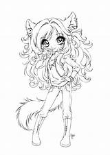 Coloring Anime Chibi Pages Coloriage Manga Cute Kawaii Colorier Wolf Ears Sureya Deviantart Imprimer Dessin Colouring Color Milky Galaxy Way sketch template