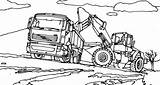 Coloring Digger Dirt Tractor Truck Filling Vtn Color sketch template