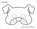Mask Masks Templates Bulldog Firstpalette Pug Ears Headband Msa sketch template