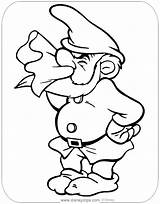 Dwarfs Disneyclips Sneezy sketch template