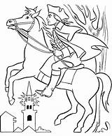 Revere Paul Coloring Pages Bunyan Drawing Horse Kids History Concord Lexington Sketch Punisher Ride Clipart American Book Color Printable Drawings sketch template