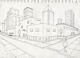 Point Two Perspective Drawing City Exterior Simple Drawings Pencil Isometric Ball Street Wordpress Lessons Cityscape Will Building Orthographic Draw Bouncing sketch template