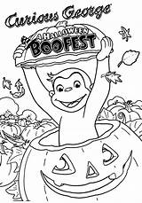 Coloring Curious George Halloween Pages Wecoloringpage Popular Library Coloringhome sketch template