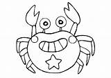 Crab Coloring Pages Kids Printable Crabs Print Cartoon Colouring Clipart Color Drawing Animals Cute Exoskeleton Crustacean Creature Delicious Getdrawings Library sketch template