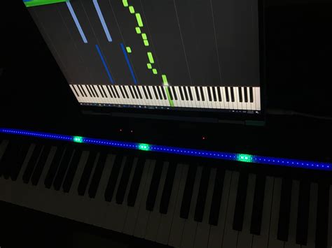 piano midi led visualizer lighted key  traditional etsy