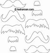 Coloring Mustaches Mustache Sheet Beard Pages Leehansen Cut Party Kids Mask Costumes Manly Movember Craft Templates Color Many Printable Pattern sketch template