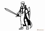 Shield Sword sketch template
