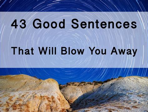 good sentences   blow