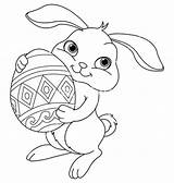 Bunny Easter Pages Coloring Easy Getcolorings Colo Startling sketch template