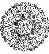 Hippie Mandalas sketch template