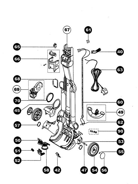 main body diagram parts list  model dc dyson  parts vacuum parts searspartsdirect