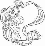 Rapunzel Tangled Princesas Colorat Planse Sketsa Mewarnai Getdrawings Hitam Pngegg Malvorlagen Coloringcity Cristinapicteaza Coloringfolder sketch template