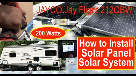 finally   install solar panels   jayco travel trailer qbw solar power part