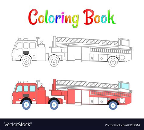 fire truck coloring book coloring pages royalty  vector