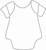 Baby Onesie Clipart Clip Template Shirt Outline Coloring Shower Pages Clothes Onesies Printable Bottle Vest Cliparts Templates Silhouette Onsie Kids sketch template