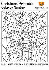 Christmas Number Color Kids Coloring Pages Printables 123kidsfun Printable Numbers Sheets Tree Fun Activities Adult Colors Choose Board sketch template