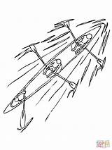 Rowing Supercoloring Timoniere Rematori Due Pocahontas Canottaggio Coloringall sketch template
