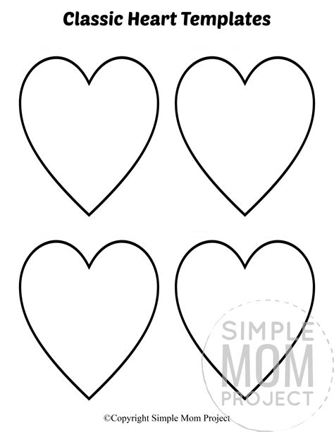 small heart template printable