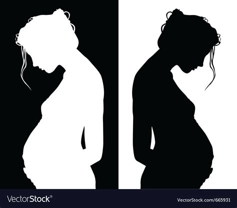pregnant woman silhouette royalty free vector image