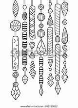 Outlined Chimes Antistress sketch template
