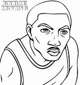 Coloring Kyrie Irving Duke sketch template