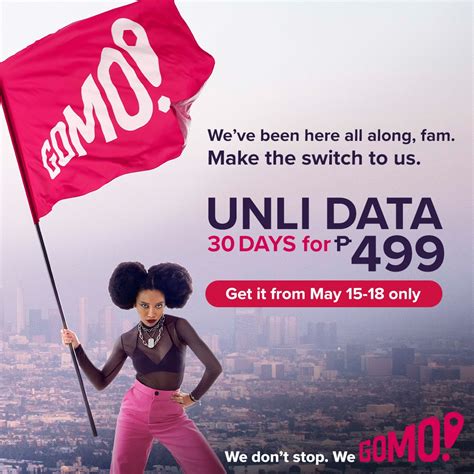 gomo brings   unli data promo  days  unli data  php