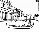 Coloring Venice Printable Pages Europe Canals Drawing Gondola Visit 250px 12kb sketch template