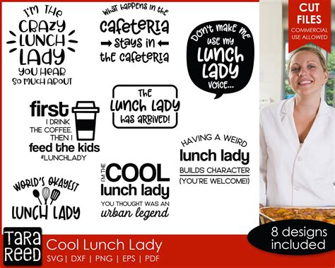 lunch lady svg  cut files  crafters etsy finland