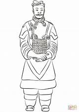 Terracotta Warrior Chiny Drukuj sketch template