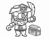 Pirate Treasure Coloring Coloringcrew Pirates sketch template