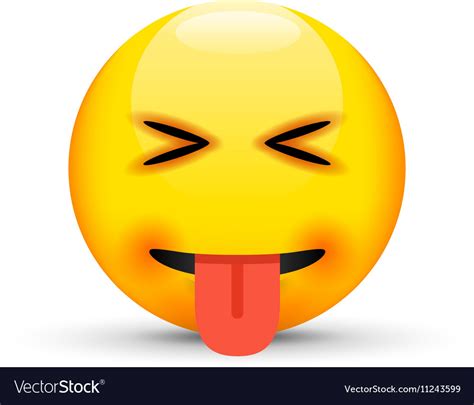 eyes closed tongue out emoji royalty free vector image