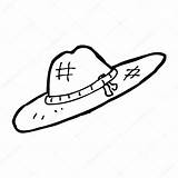 Sombrero Chapeau Paja Straw Paille Kalap Fedora Rajzfilm Szalma Clipartmag Lineartestpilot sketch template