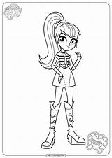 Equestria Girls Coloring Pages Sonata Dusk Mlp Pony Little sketch template