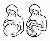Incinta Stilizzato Embarazada Embarazadas Gravidanza Maternidad Ilustraciones Maternità Iconos Embarazo Profilo Illustrazioni Contorno Símbolo Estilizado sketch template