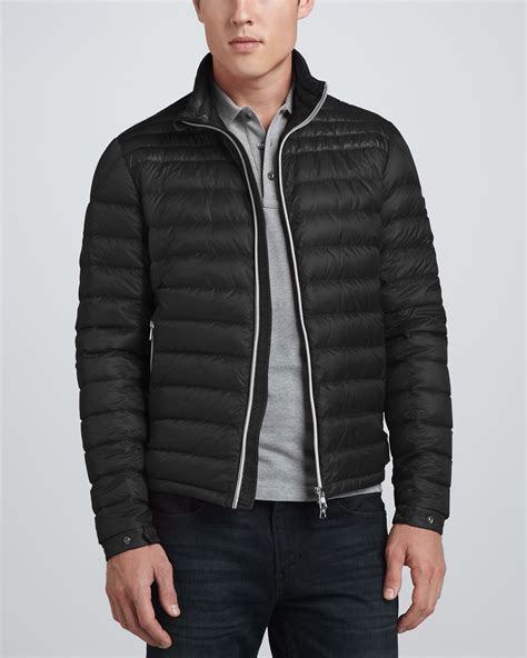 lyst moncler acorus lightweight puffer jacket in black for men