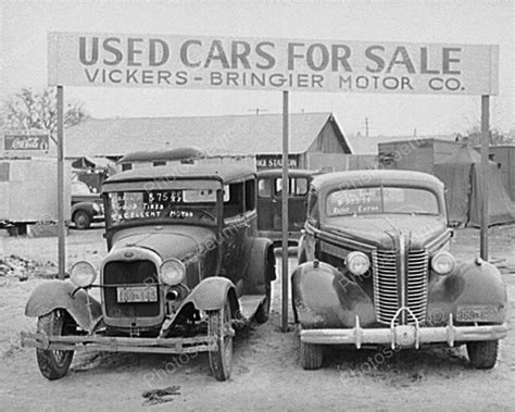 antique  cars  sale auto lot  reprint   photo photoseeum