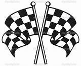 Checkered Flags Crossed Racing Finishing Designlooter sketch template