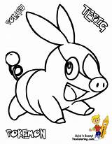 Pokemon Coloring Tepig Pages Pignite Yescoloring Book Colouring Victini Sharp Printable sketch template
