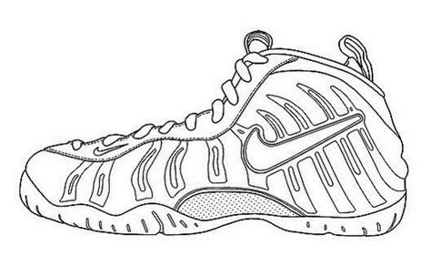nike air humara coloring page shoes sneakers drawing shoe template