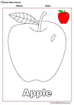 fruit colouring pages aussie childcare network