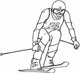 Skifahrer Malvorlagen Sprung Waehrend Malvorlage sketch template