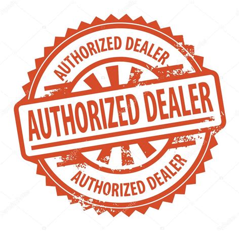 authorized dealer stamp stock vector  fla