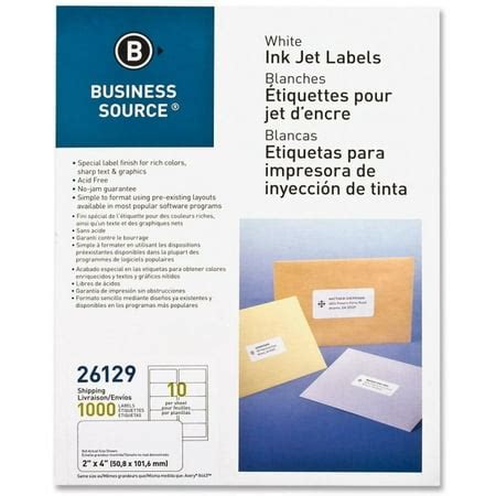 business source mailing labels shipping inkjet    pack white walmartcom