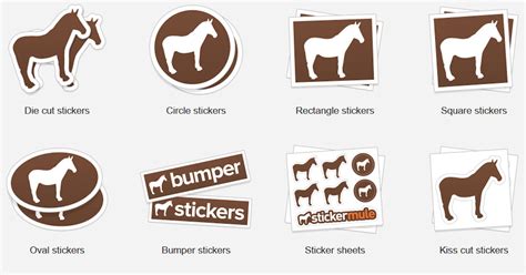 sticker mule sticker  product samples