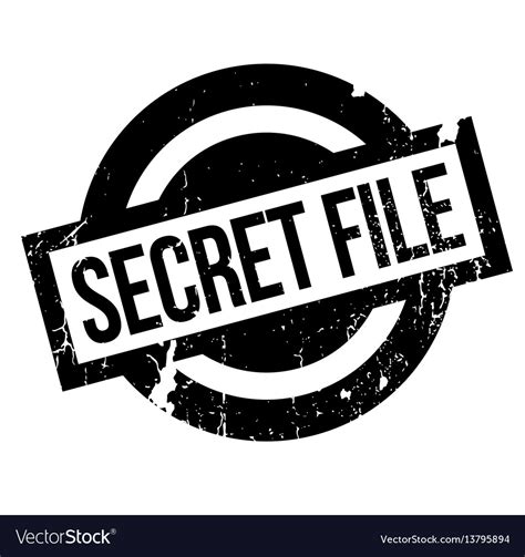 secret file rubber stamp royalty  vector image